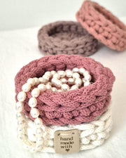 Mini-Häkelschale aus Baumwollkordel, 8,5 cm