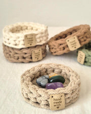 Mini-Häkelschale aus Baumwollkordel, 8,5 cm