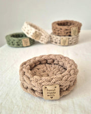 Mini-Häkelschale aus Baumwollkordel, 8,5 cm