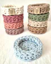 Mini-Häkelschale aus Baumwollkordel, 8,5 cm
