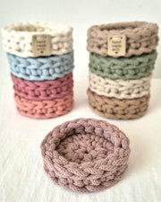 Mini-Häkelschale aus Baumwollkordel, 8,5 cm