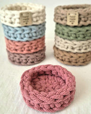 Mini-Häkelschale aus Baumwollkordel, 8,5 cm