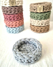 Mini-Häkelschale aus Baumwollkordel, 8,5 cm
